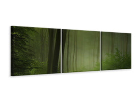 panoramic-3-piece-canvas-print-forest-morning