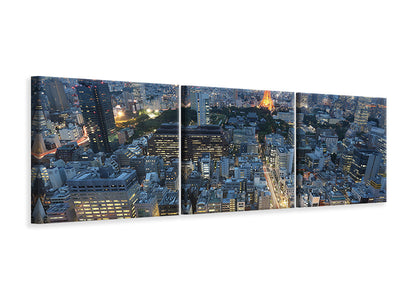 panoramic-3-piece-canvas-print-paris-in-the-evening