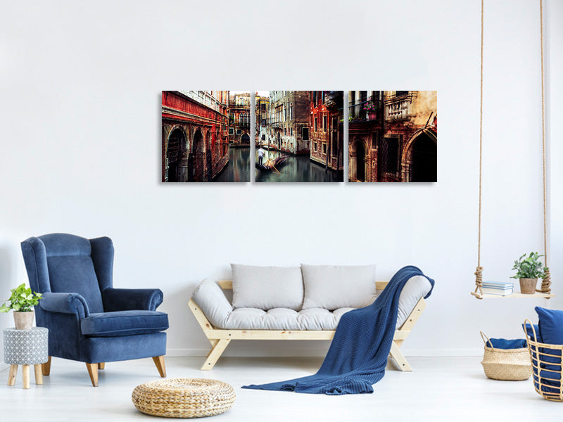 panoramic-3-piece-canvas-print-the-gondolier
