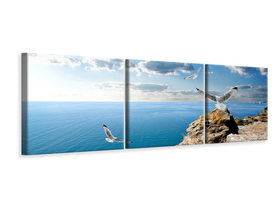 panoramic-3-piece-canvas-print-the-seagulls-and-the-sea