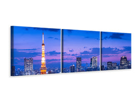 panoramic-3-piece-canvas-print-tokyo-night-view