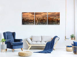 panoramic-3-piece-canvas-print-toronto-at-dusk