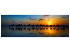 panoramic-canvas-print-sunset-camel-ride
