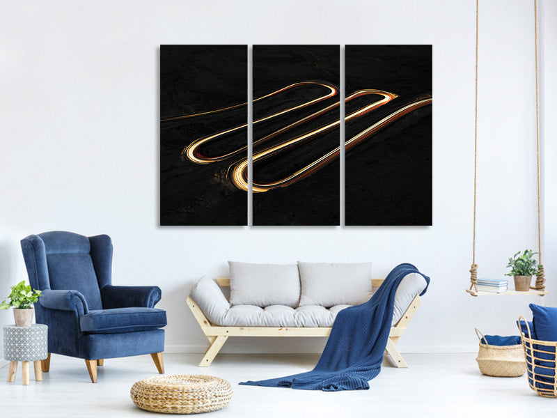 3-piece-canvas-print-a-snake-made-of-light