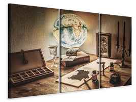 3-piece-canvas-print-antique-desk