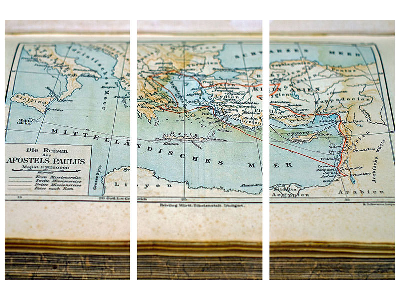 3-piece-canvas-print-antique-map