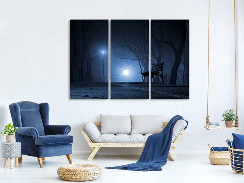 3-piece-canvas-print-at-night-in-the-park