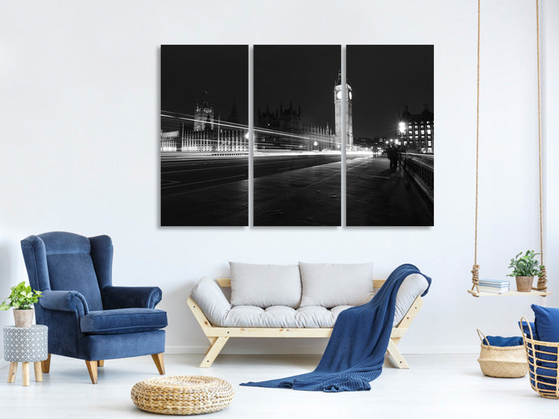 3-piece-canvas-print-at-night-on-the-bridge