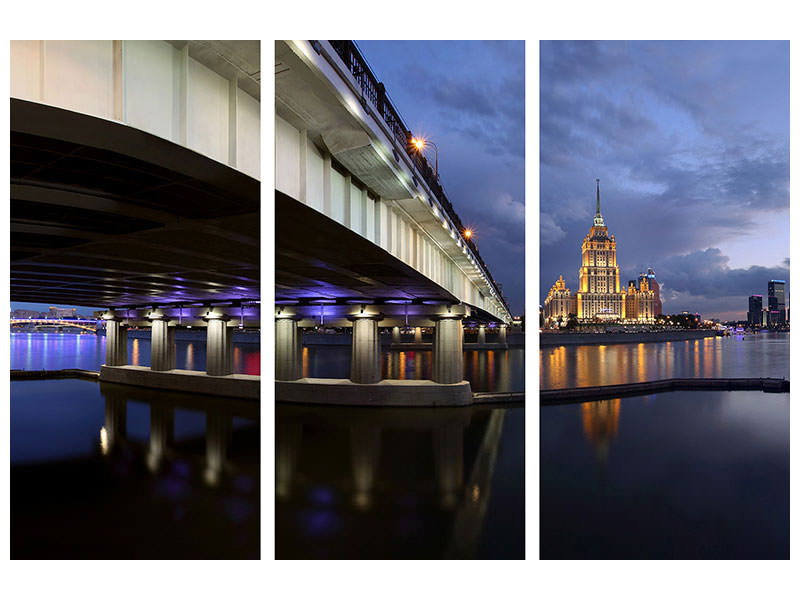 3-piece-canvas-print-bridge-at-night