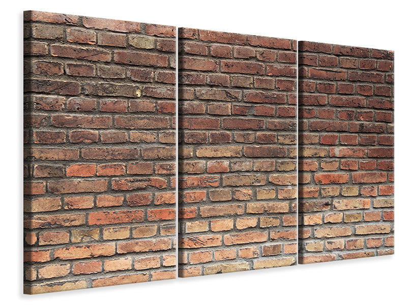 3-piece-canvas-print-brown-brick-wall