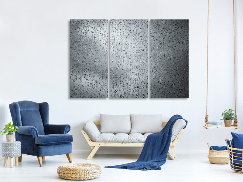 3-piece-canvas-print-dark-raindrops-on-the-wall