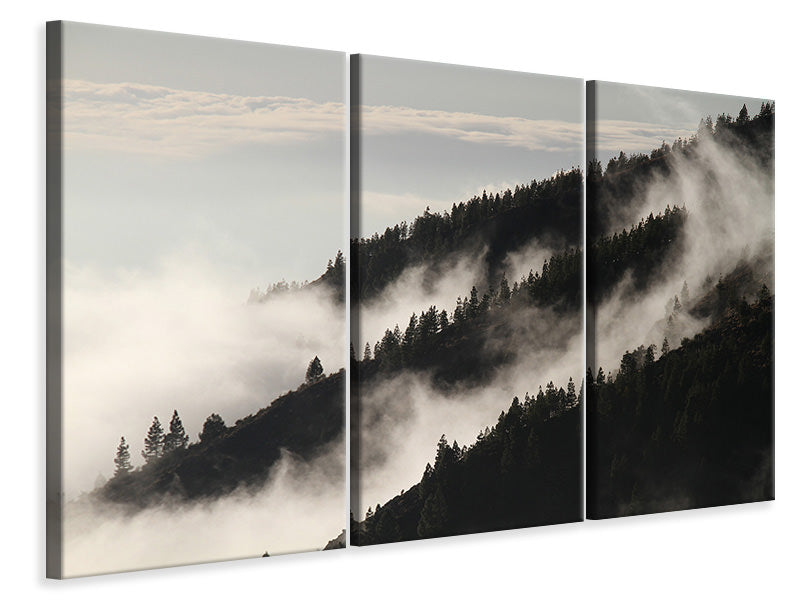 3-piece-canvas-print-fog-in-the-woods