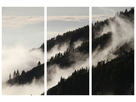 3-piece-canvas-print-fog-in-the-woods