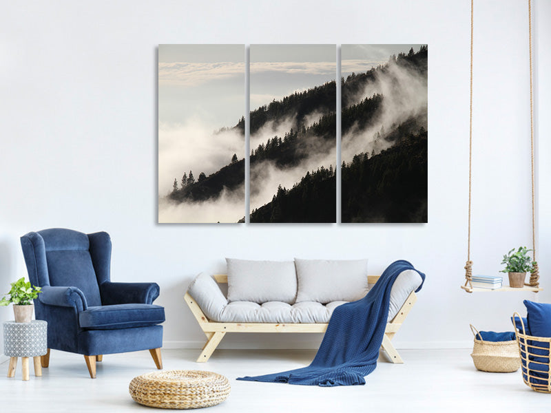 3-piece-canvas-print-fog-in-the-woods