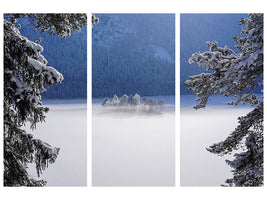 3-piece-canvas-print-fog-over-frozen-lake