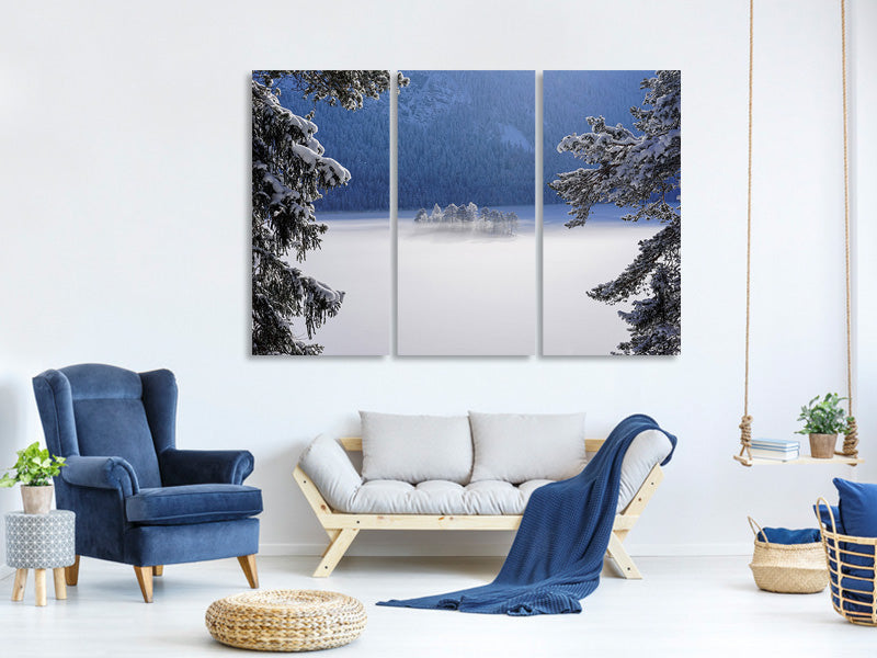 3-piece-canvas-print-fog-over-frozen-lake