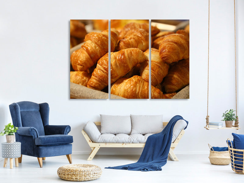 3-piece-canvas-print-fresh-croissants
