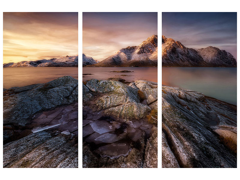 3-piece-canvas-print-frozen-sunrise