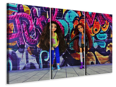 3-piece-canvas-print-graffiti-dolls
