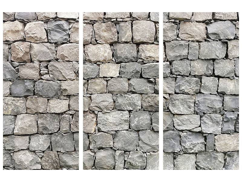 3-piece-canvas-print-gray-stone-wall