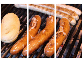 3-piece-canvas-print-grilled-sausage