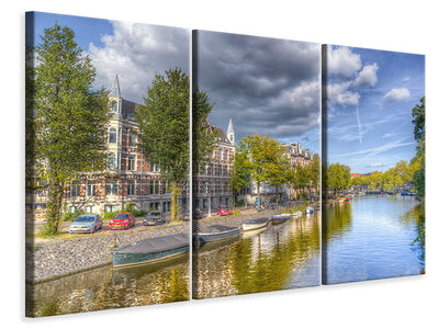 3-piece-canvas-print-idyllic-amsterdam