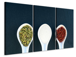 3-piece-canvas-print-italian-spices-in-the-spoon