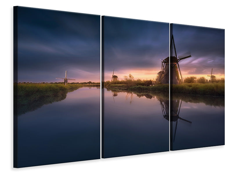 3-piece-canvas-print-kinderdijk-windmills