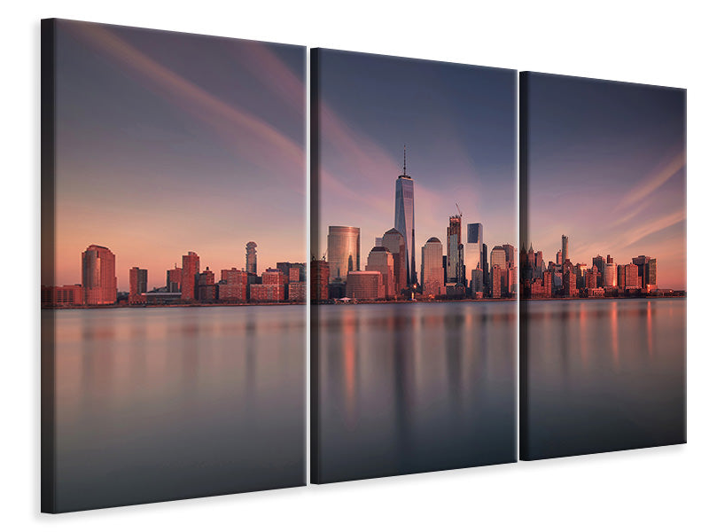 3-piece-canvas-print-lower-manhattan-at-dusk