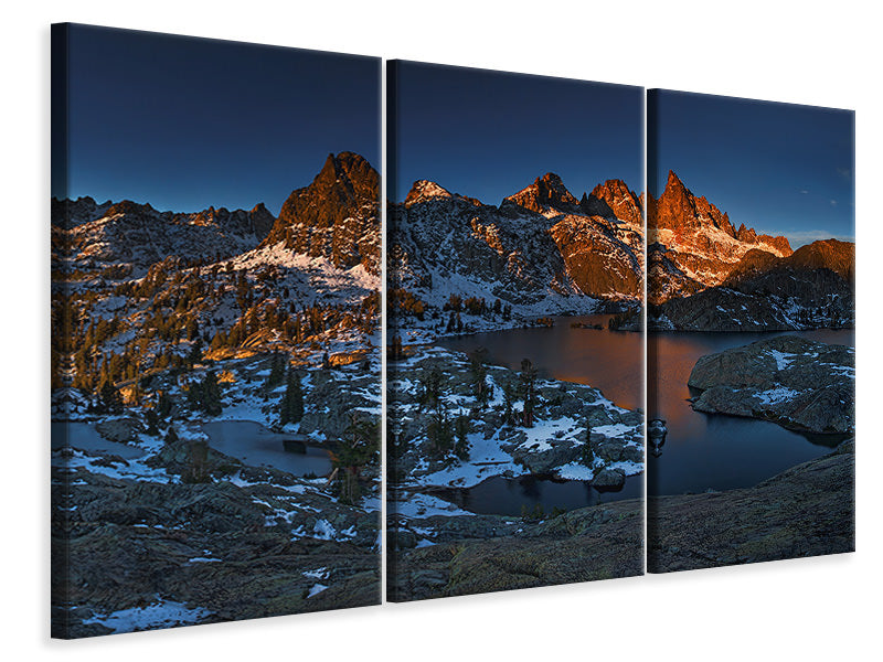 3-piece-canvas-print-minaret-lake-first-light