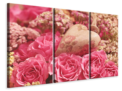 3-piece-canvas-print-romantic-roses-with-heart
