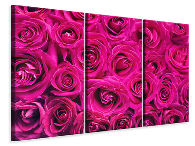 3-piece-canvas-print-rose-petals-in-pink