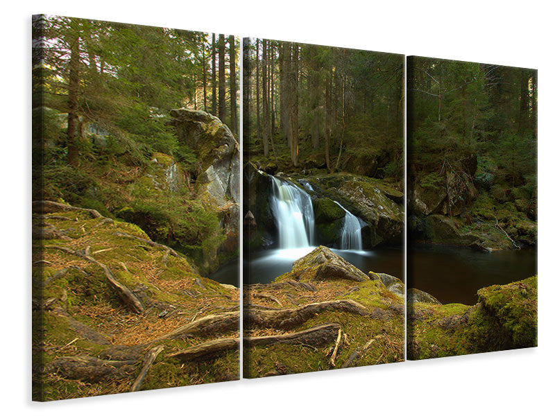 3-piece-canvas-print-small-waterfall-in-the-forest