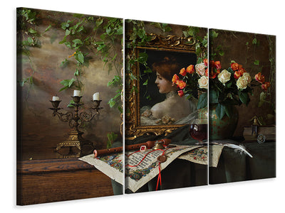 3-piece-canvas-print-still-life-with-flowers-and-picture