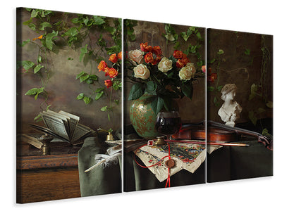 3-piece-canvas-print-still-life-with-violin-and-flowers-iii