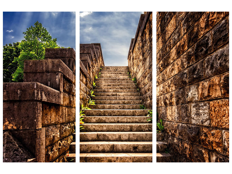 3-piece-canvas-print-stone-stairs