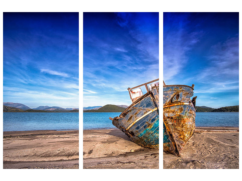 3-piece-canvas-print-stranded-boat