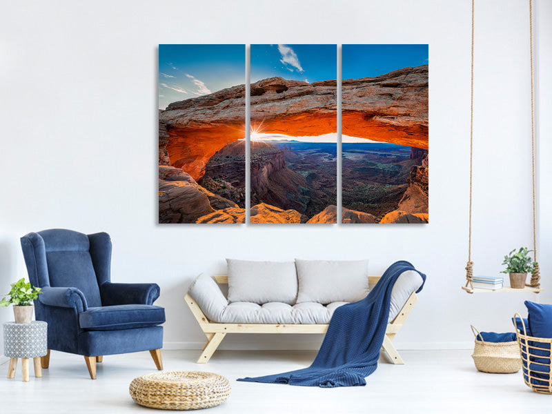 3-piece-canvas-print-sunrise-at-mesa-arch