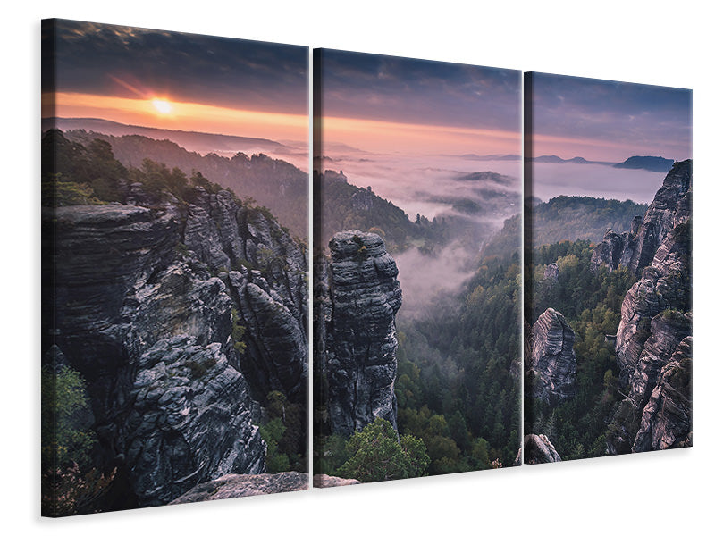 3-piece-canvas-print-sunrise-on-the-rocks