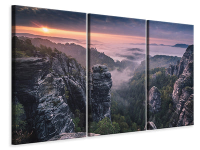 3-piece-canvas-print-sunrise-on-the-rocks