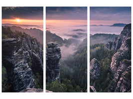 3-piece-canvas-print-sunrise-on-the-rocks