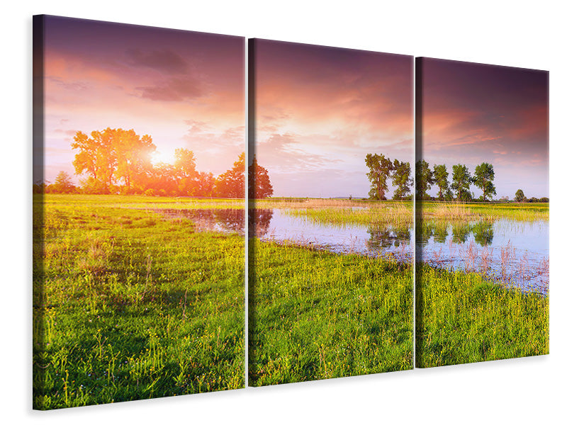 3-piece-canvas-print-sunset-on-lake