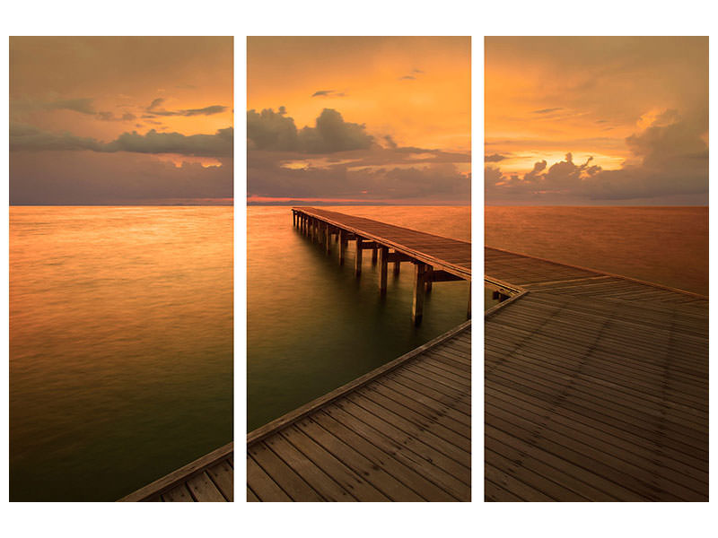 3-piece-canvas-print-the-footbridge-by-the-sea