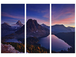 3-piece-canvas-print-twilight-at-mount-assiniboine