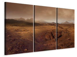 3-piece-canvas-print-volcanic-landscape-in-the-morning-fog