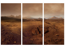 3-piece-canvas-print-volcanic-landscape-in-the-morning-fog