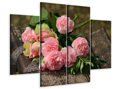 4-piece-canvas-print-a-bouquet-of-roses