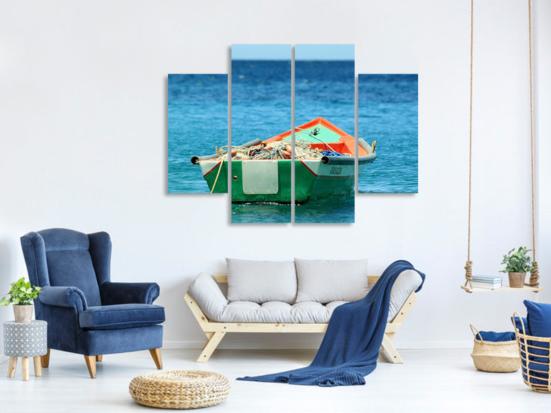 4-piece-canvas-print-a-fishing-boat