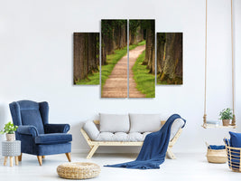 4-piece-canvas-print-a-path-in-the-forest