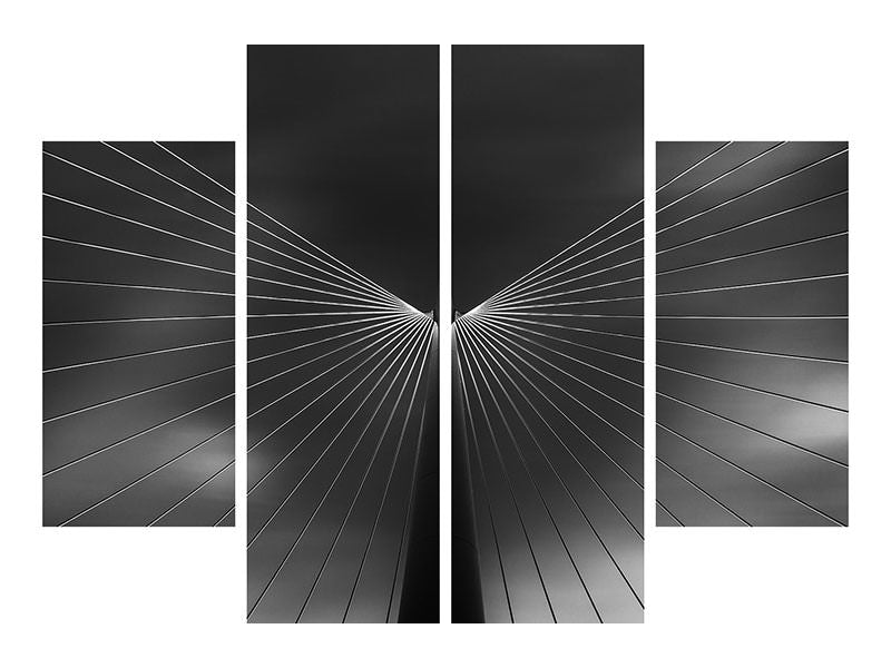 4-piece-canvas-print-angel-in-black-and-white